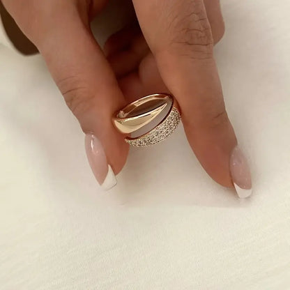 Sommerfeld | Eleganter Goldring mit strahlenden Steinen (Kaufe 1, erhalte 1 gratis)