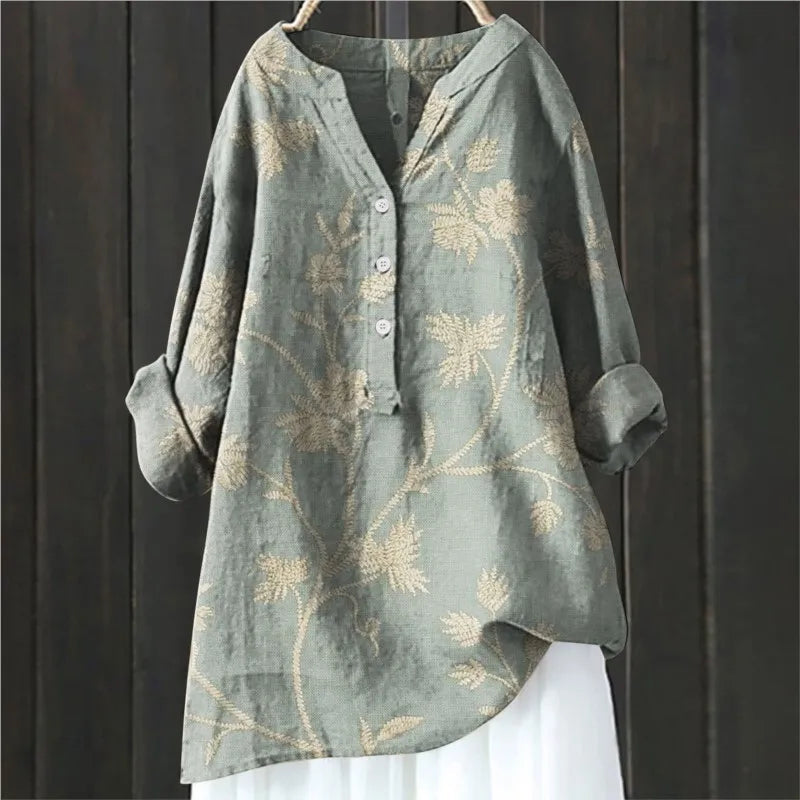 Mabel | Vintage-Bluse im blumigen französischen Stil