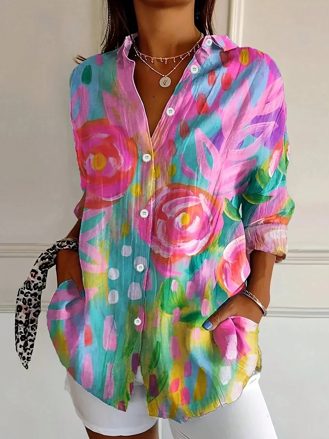 Shielo | Bluse im abstrakten Design