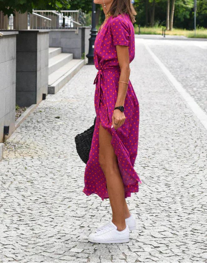 Jorlyn™ - Stilvolles Kleid mit V-Ausschnitt und taillierter Silhouette