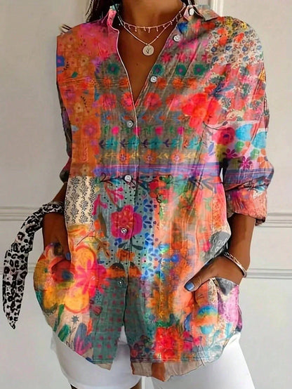 Shielo | Bluse im abstrakten Design