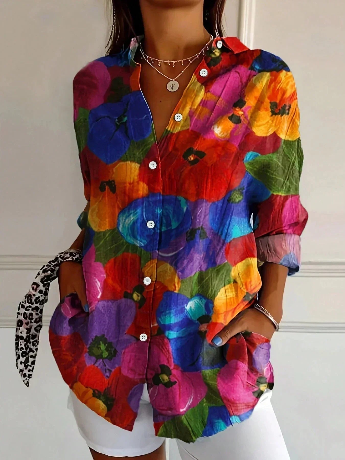 Shielo | Bluse im abstrakten Design