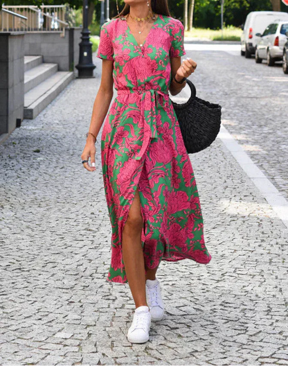 Jorlyn™ - Stilvolles Kleid mit V-Ausschnitt und taillierter Silhouette