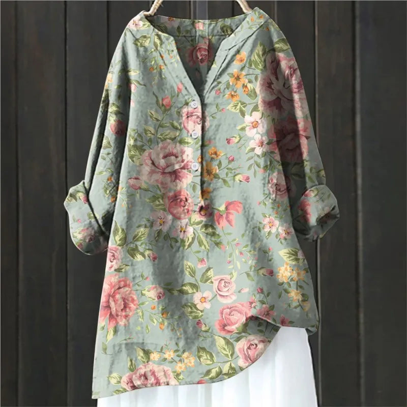 Mabel | Vintage-Bluse im blumigen französischen Stil