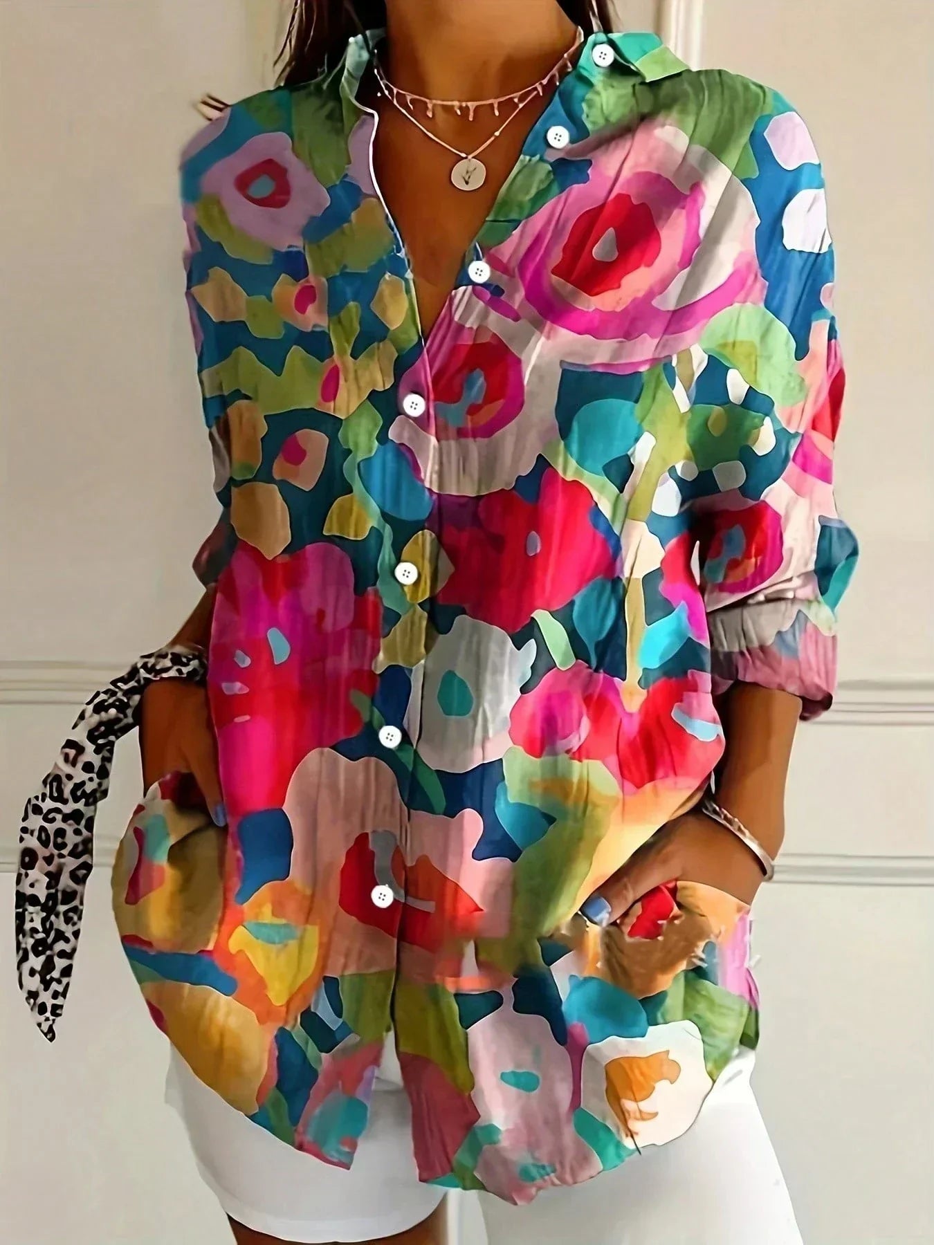Shielo | Bluse im abstrakten Design