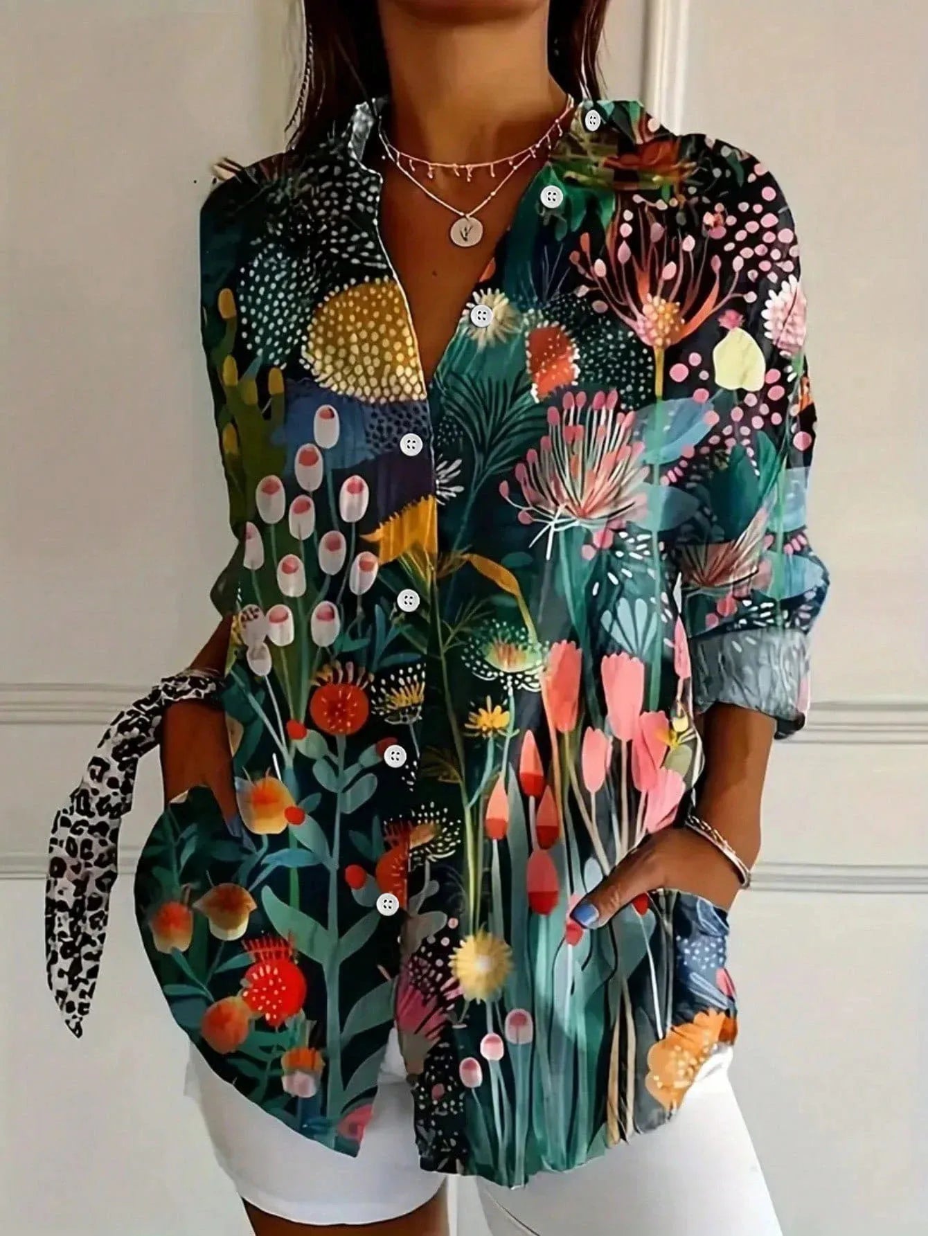 Shielo | Bluse im abstrakten Design