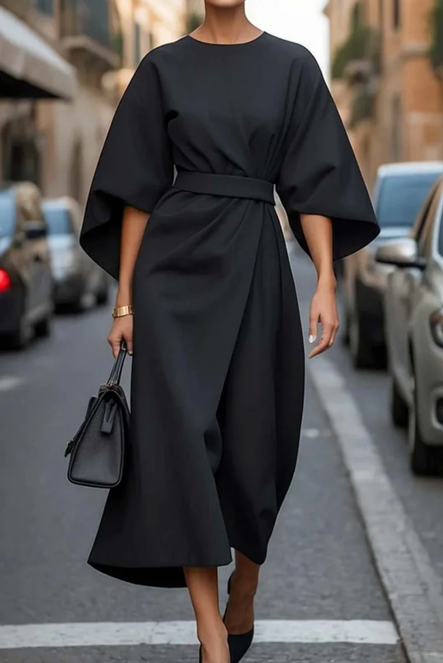 Rome™ – Klassisches Kleid mit stilvollen Laternenärmeln