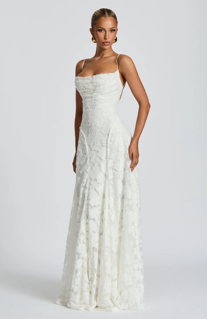 SOFIA | Elegantes Spitzen-Maxi-Kleid