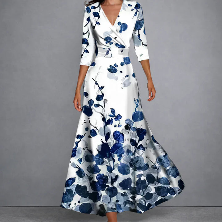 Savenora | Sculpting Floral Maxi Kleid für elegante Selbstsicherheit