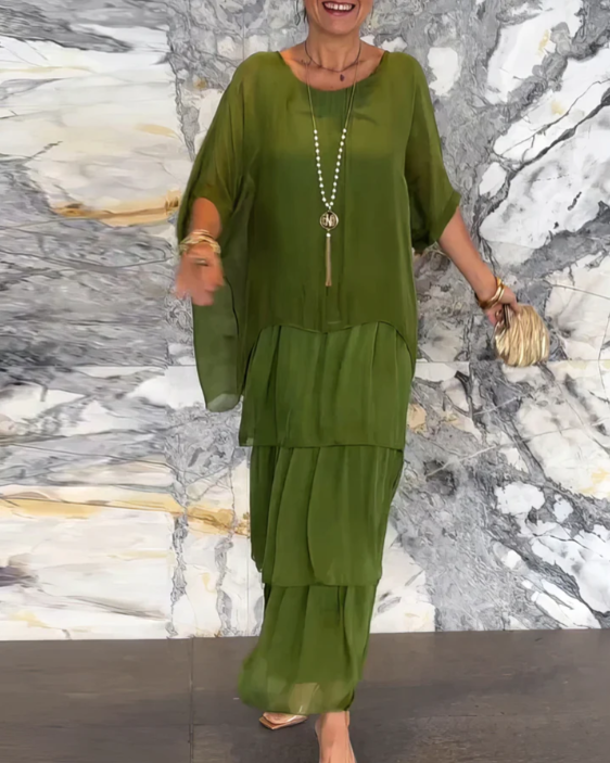 Shina™ - Elegantes Maxi-Kleid mit Fließendem Schnitt