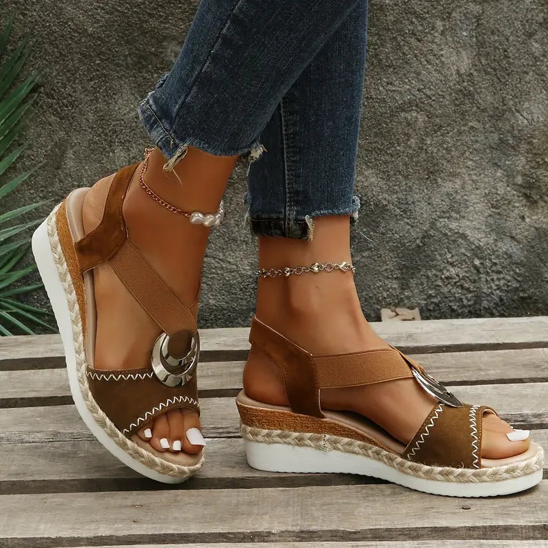 Sommerfeld | Stilvolle Plateau-Sandalen