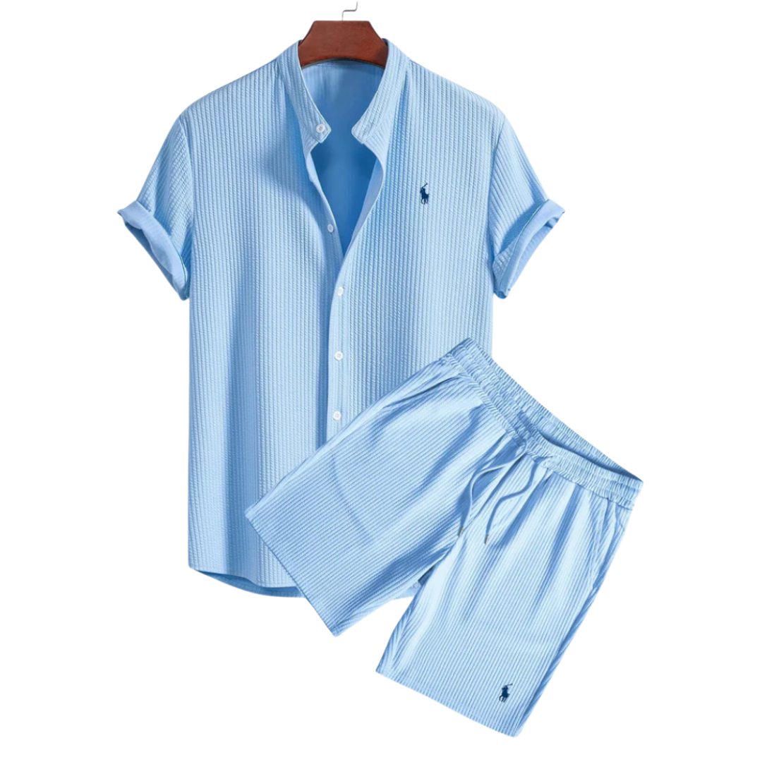 Herren Sommer-Set – Kurzarmhemd und Shorts