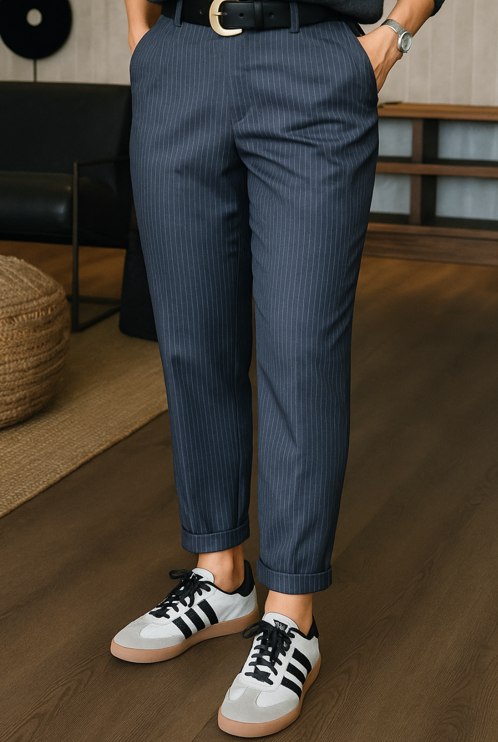 Sommerfeld | Elegante, Figurbetonende Hose mit Streifen