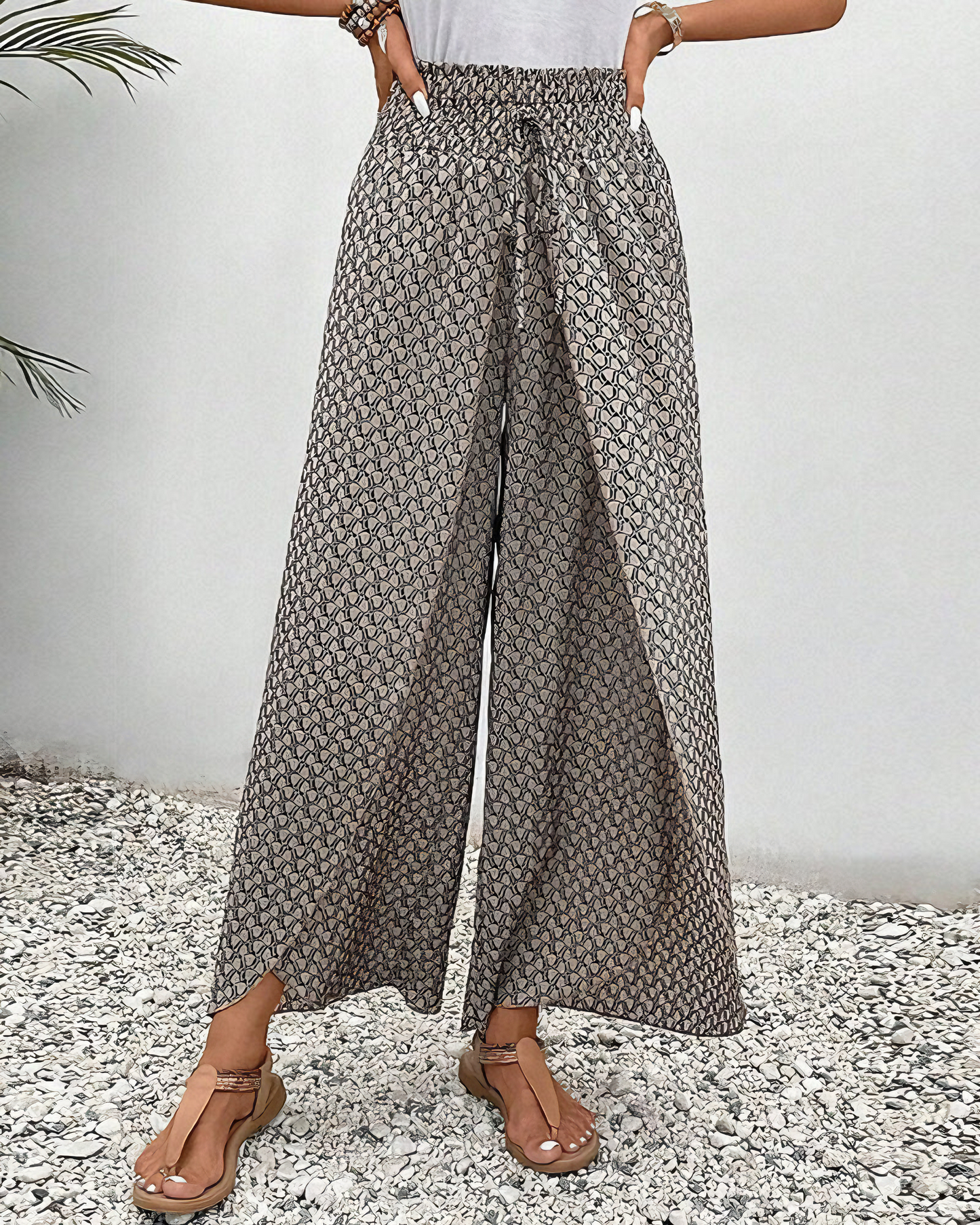 Sommerfeld | Lisette Weitbeinige Hose mit Geometrischem Muster