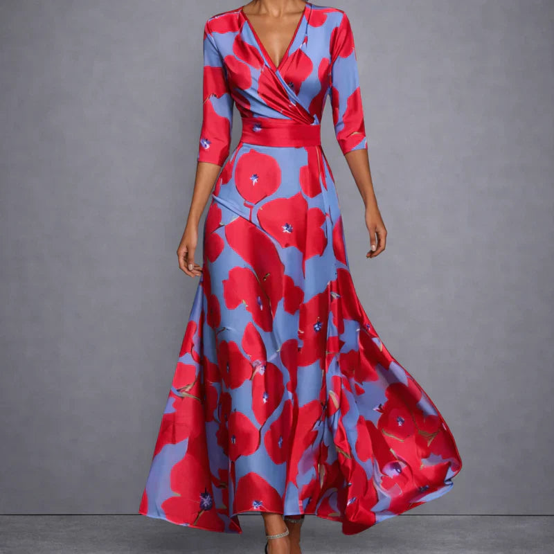 Savenora | Sculpting Floral Maxi Kleid für elegante Selbstsicherheit