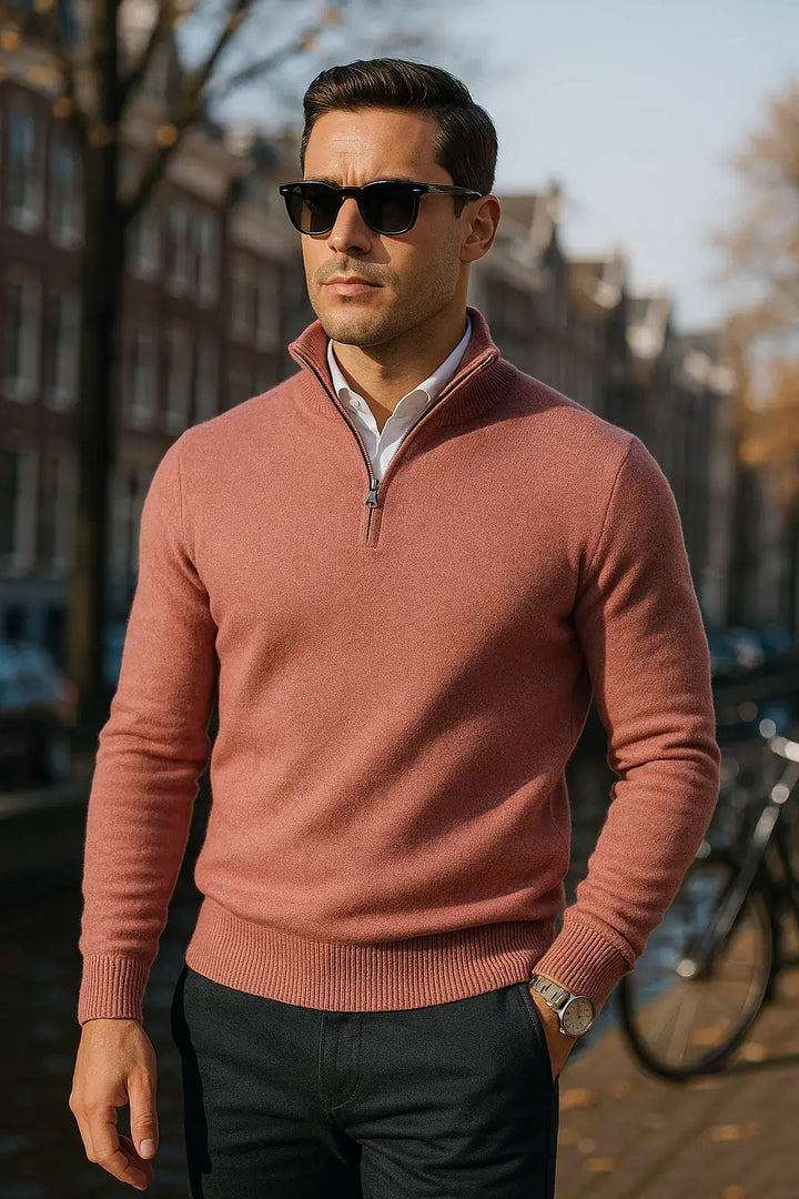 Sommerfeld™ | Windsor Herrenpullover mit Halbzipper