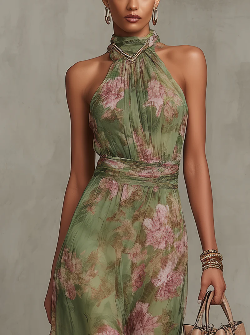 Savenora | Elegantes Sommerkleid mit Blumenmuster