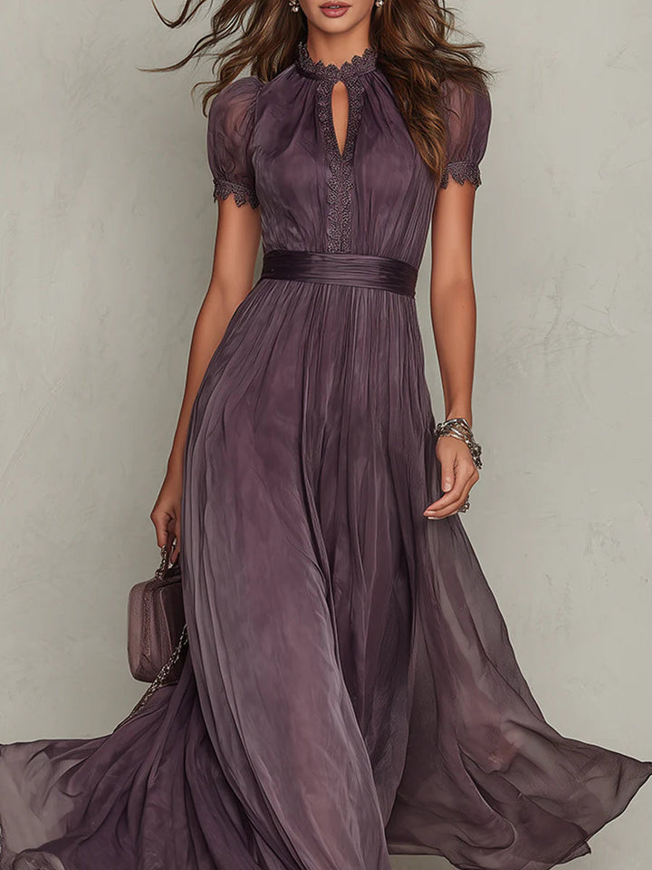Ashley | Elegantes Vintage Chiffon-Maxikleid