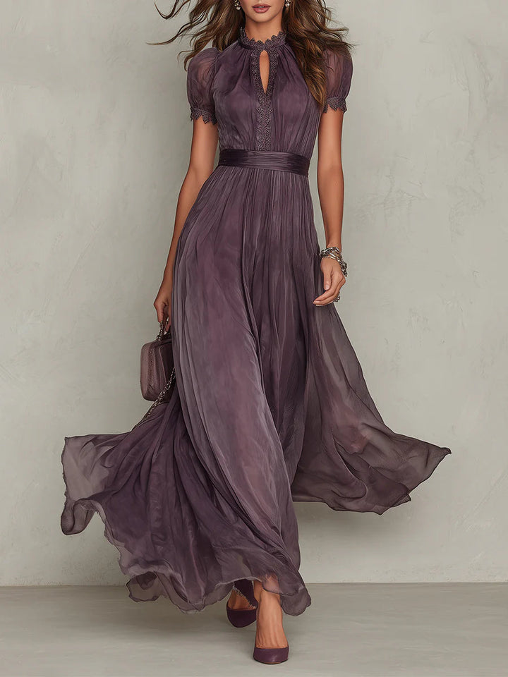 Ashley | Elegantes Vintage Chiffon-Maxikleid