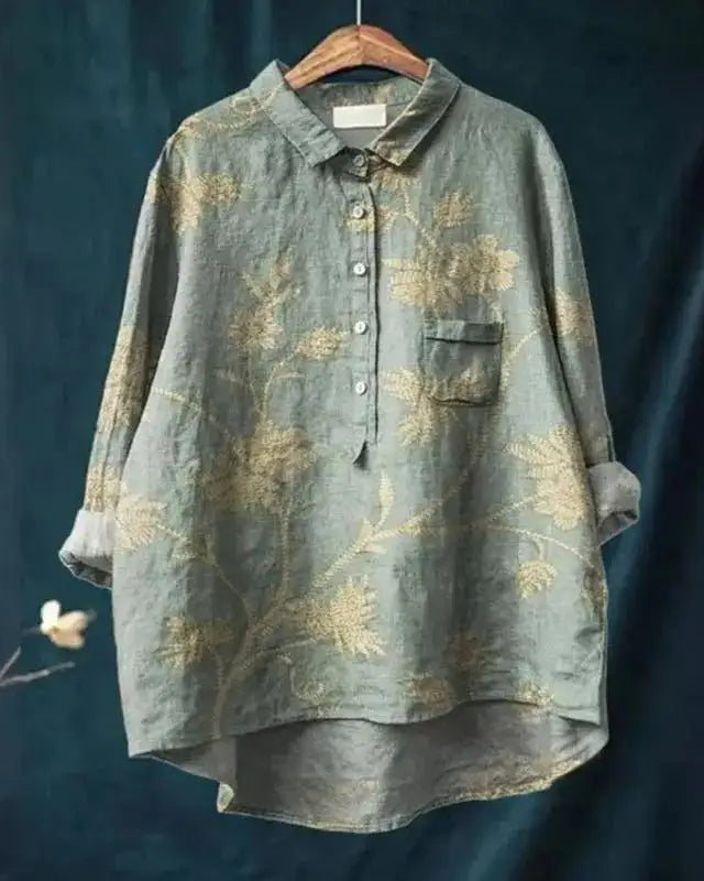 Amita | Blumenmuster Vintage-Bluse