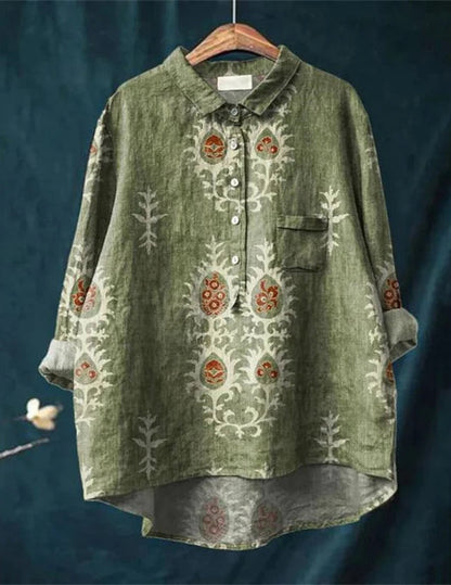 Amita | Blumenmuster Vintage-Bluse