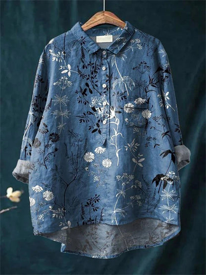 Amita | Blumenmuster Vintage-Bluse