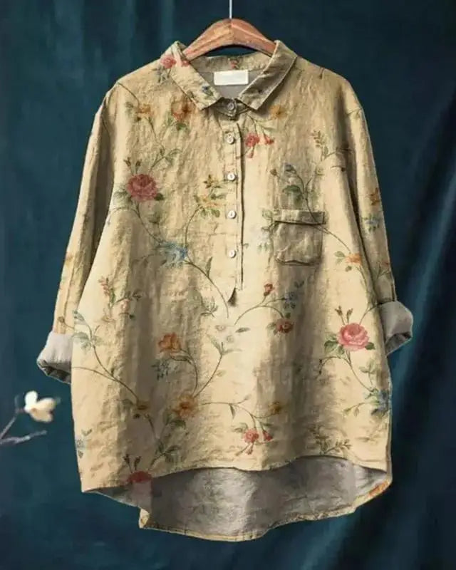 Amita | Blumenmuster Vintage-Bluse