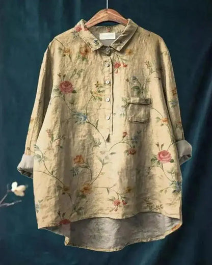 Amita | Blumenmuster Vintage-Bluse