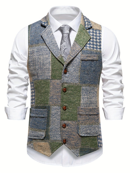 Sommerfeld | Herren Tweedweste im Fischgrätmuster