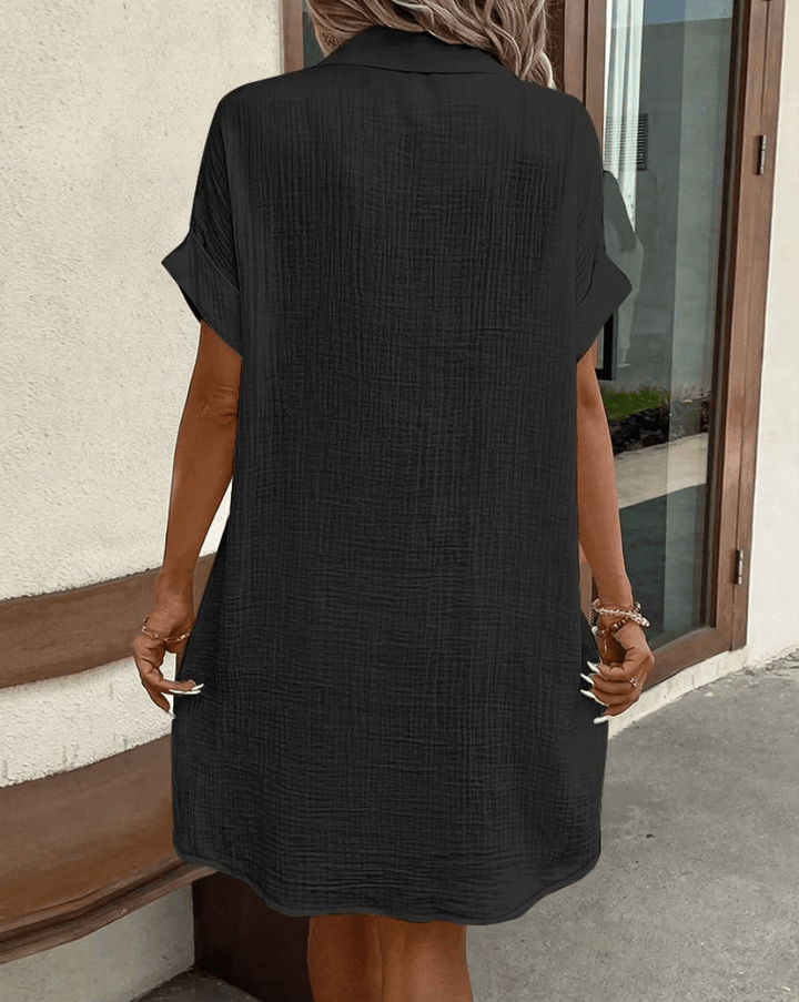 Luz™ - Komfortables Hemdkleid mit Knopfdetails