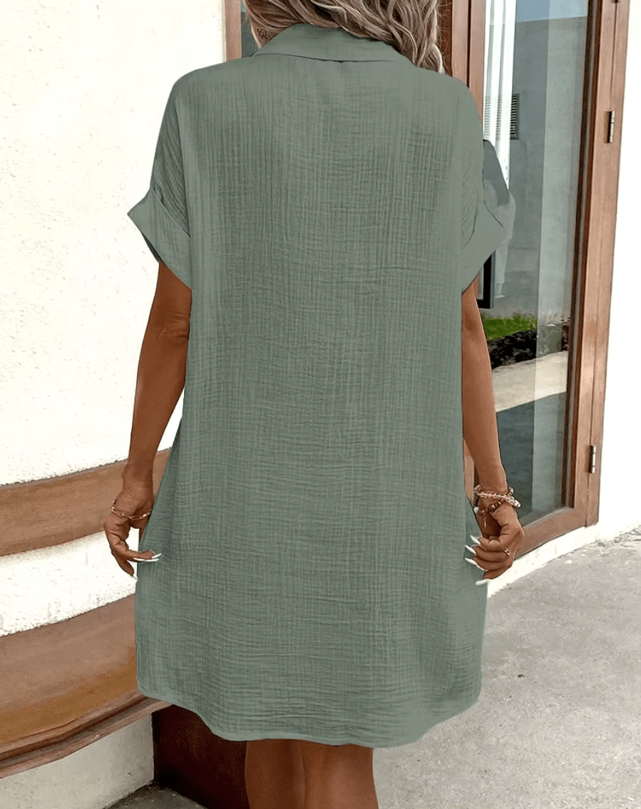 Luz™ - Komfortables Hemdkleid mit Knopfdetails