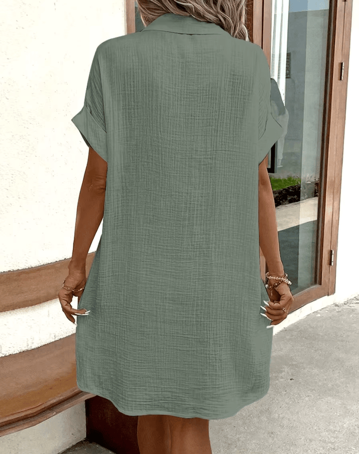 Luz™ - Komfortables Hemdkleid mit Knopfdetails