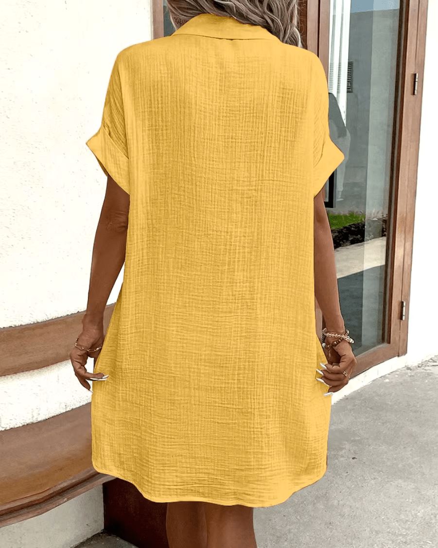Luz™ - Komfortables Hemdkleid mit Knopfdetails