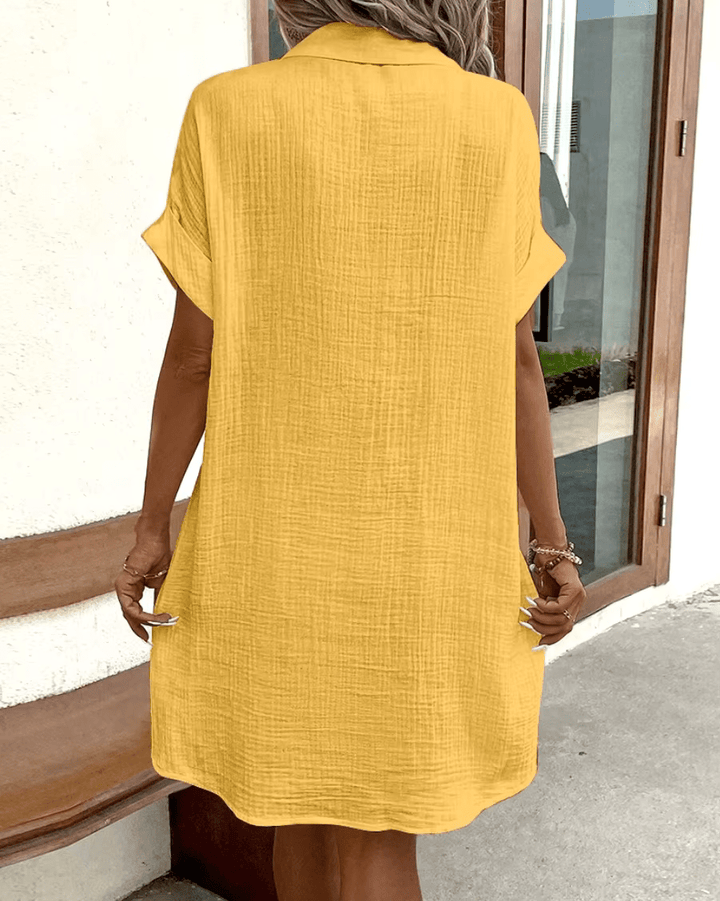 Luz™ - Komfortables Hemdkleid mit Knopfdetails