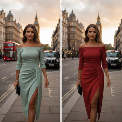 Ely™ - Stilvolles Maxikleid mit Neckholder und Eleganter, Fließender Silhouette