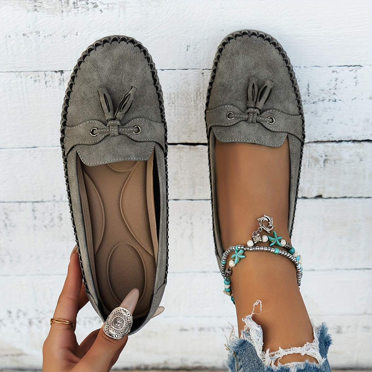 Savenora |  Klassische Loafers mit Quasten-Detail