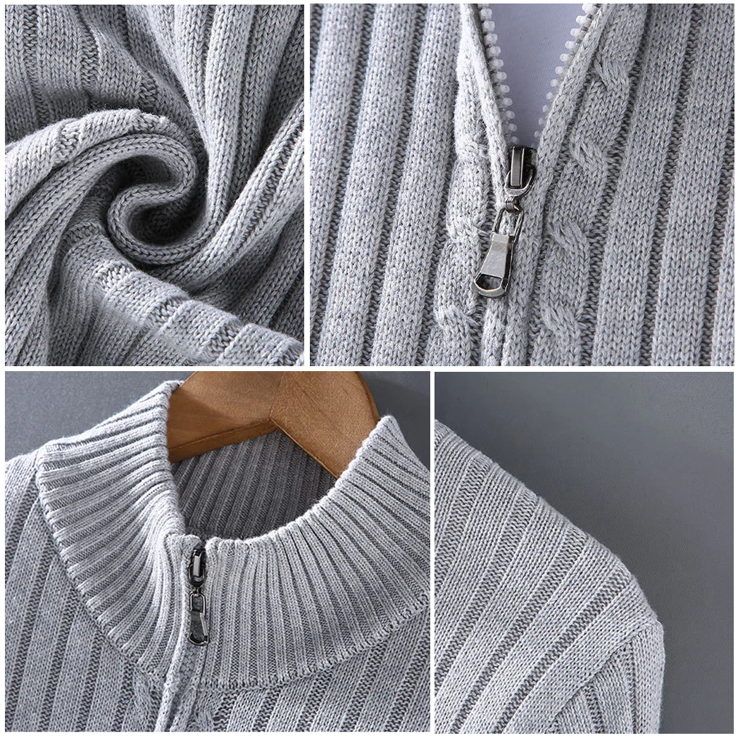 Ruben™ | Legere Zip-Up Strickjacke
