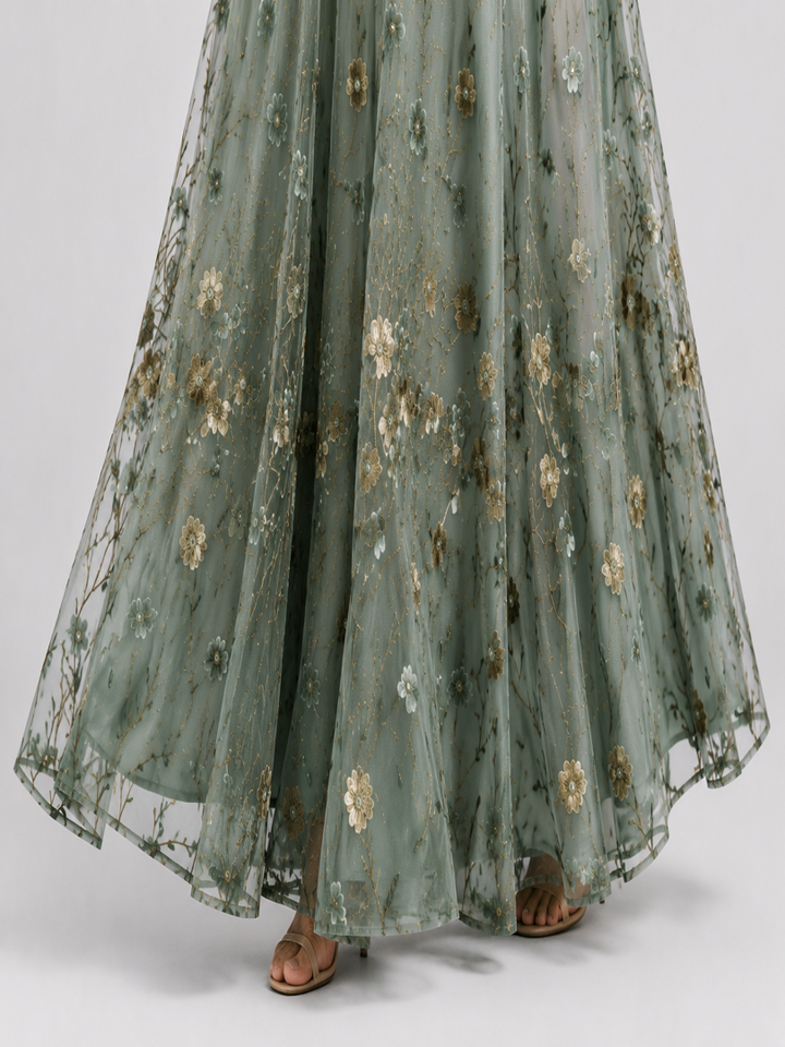 Savenora | Halter Bloom Flow Maxi Kleid