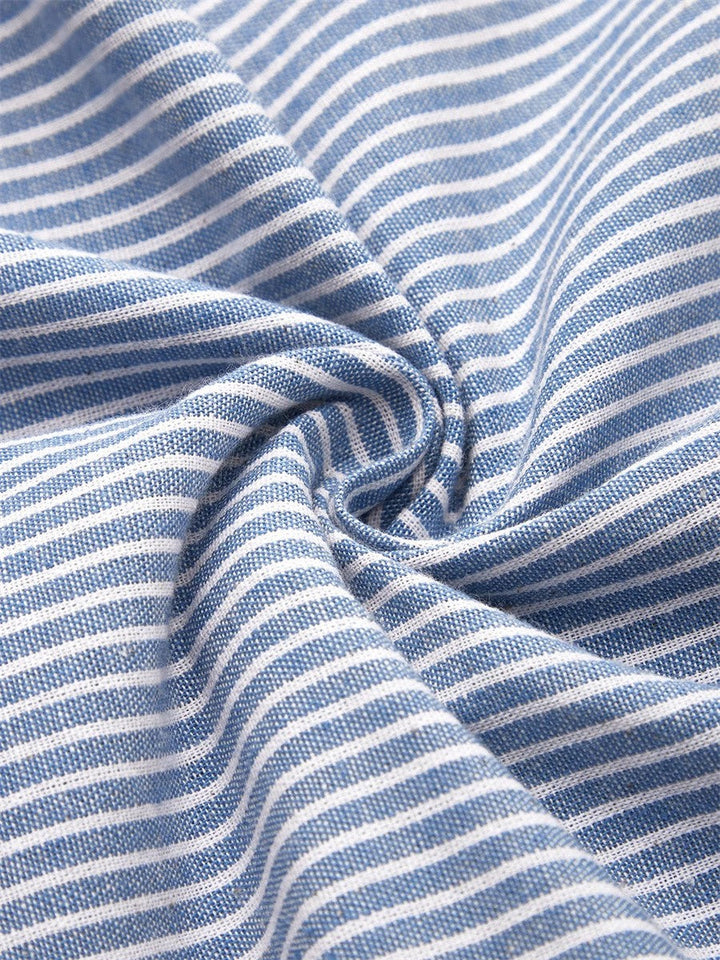 Aquelle™ - Stilvolles Midikleid mit maritimem Streifenmuster