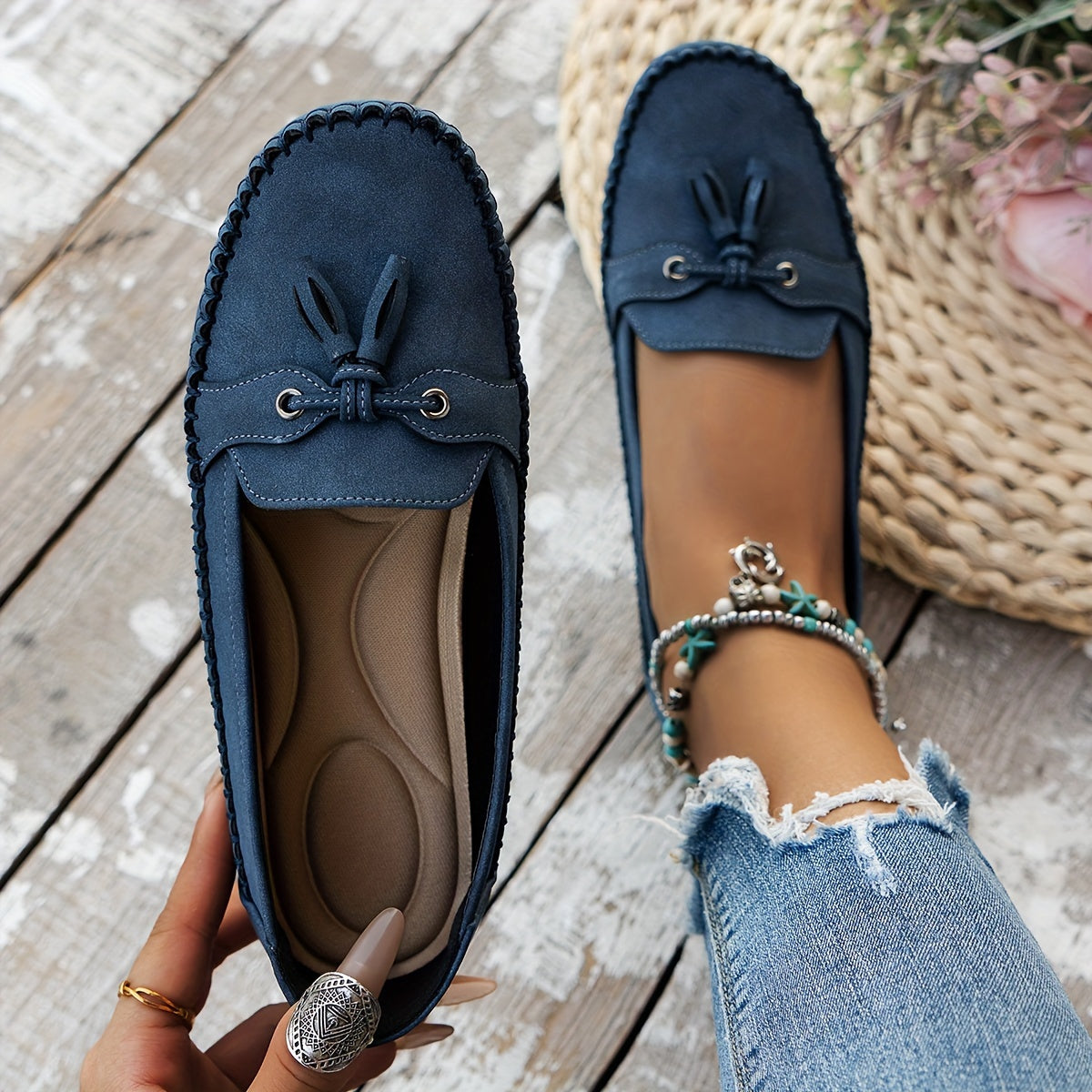 Savenora |  Klassische Loafers mit Quasten-Detail