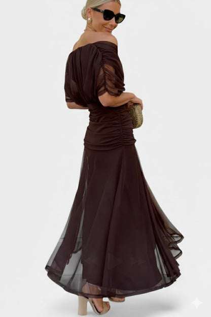 Velora™ | Langes V-Ausschnitt Floral Kleid