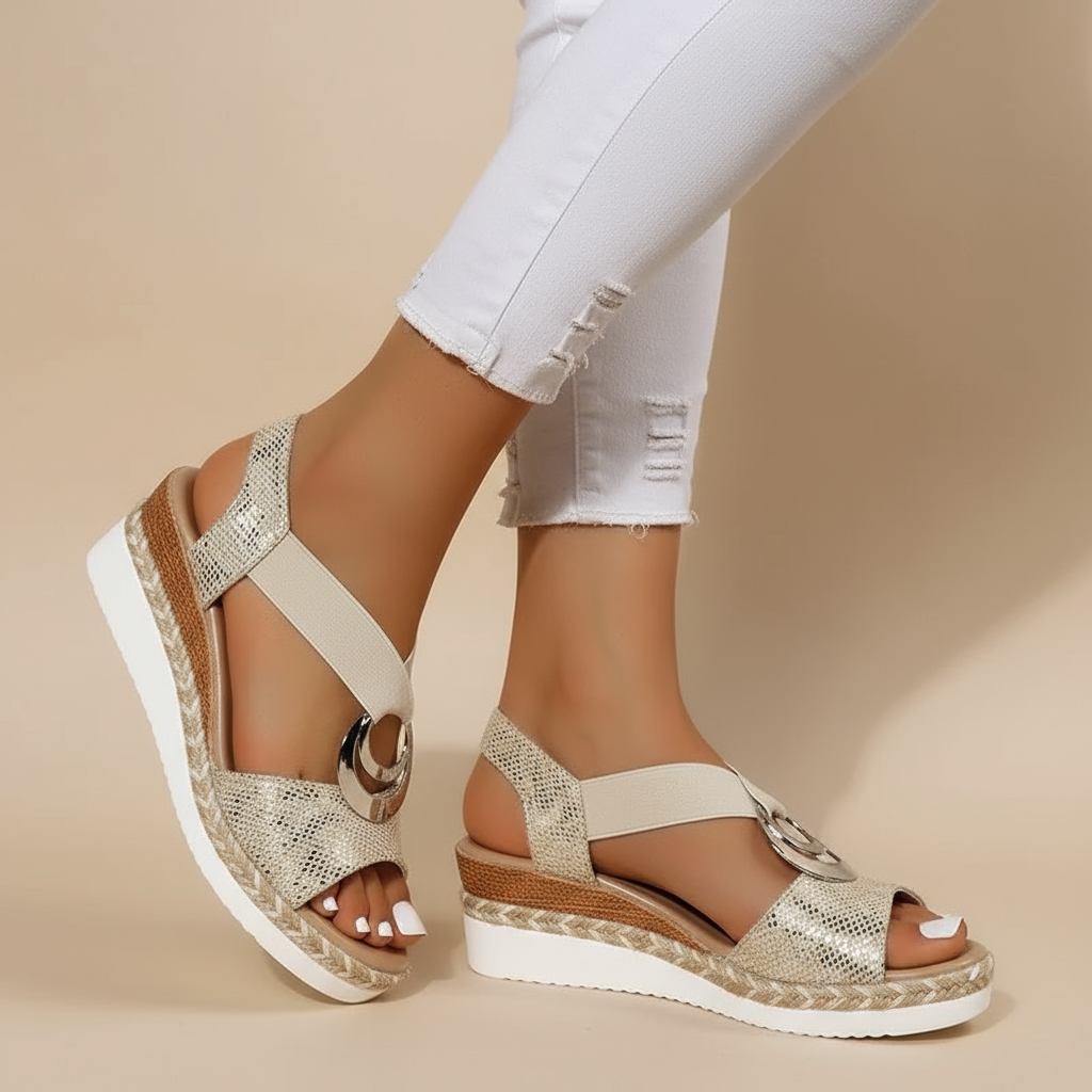 Sommerfeld | Stilvolle Plateau-Sandalen