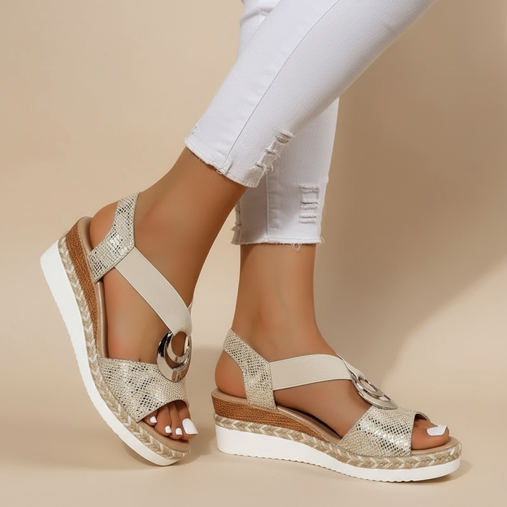 Sommerfeld | Stilvolle Plateau-Sandalen
