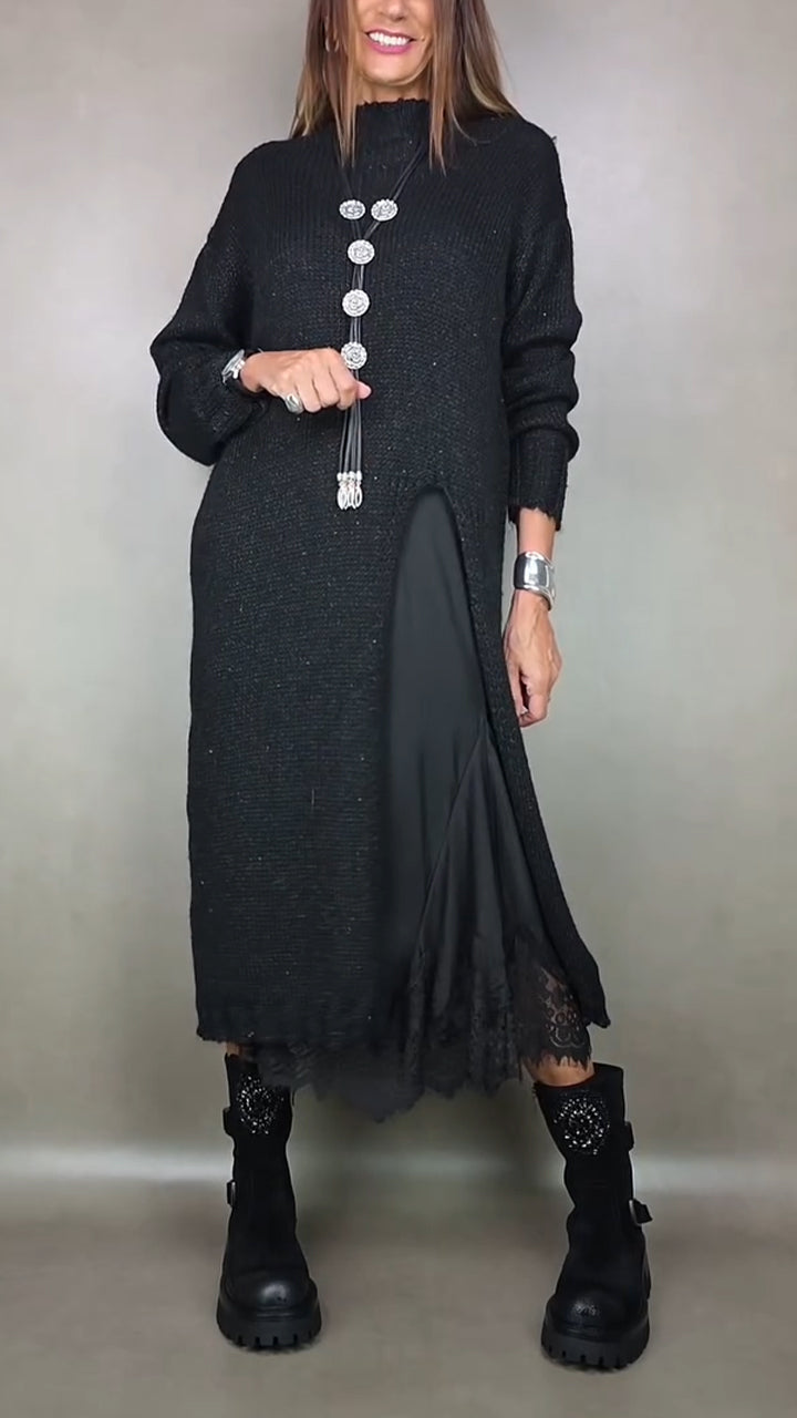Artone™ - Stilvolles Zweiteiliges Set: Langer Pullover mit passendem Kleid