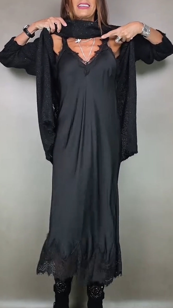 Artone™ - Stilvolles Zweiteiliges Set: Langer Pullover mit passendem Kleid
