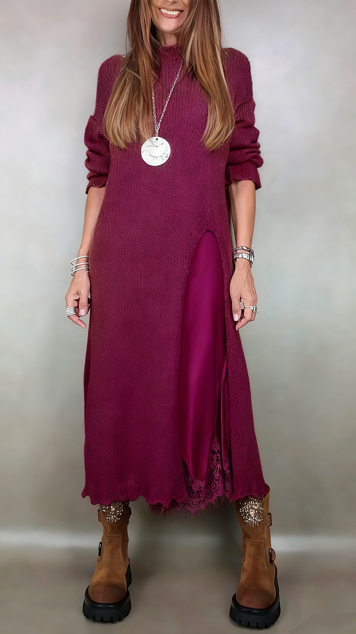 Artone™ - Stilvolles Zweiteiliges Set: Langer Pullover mit passendem Kleid