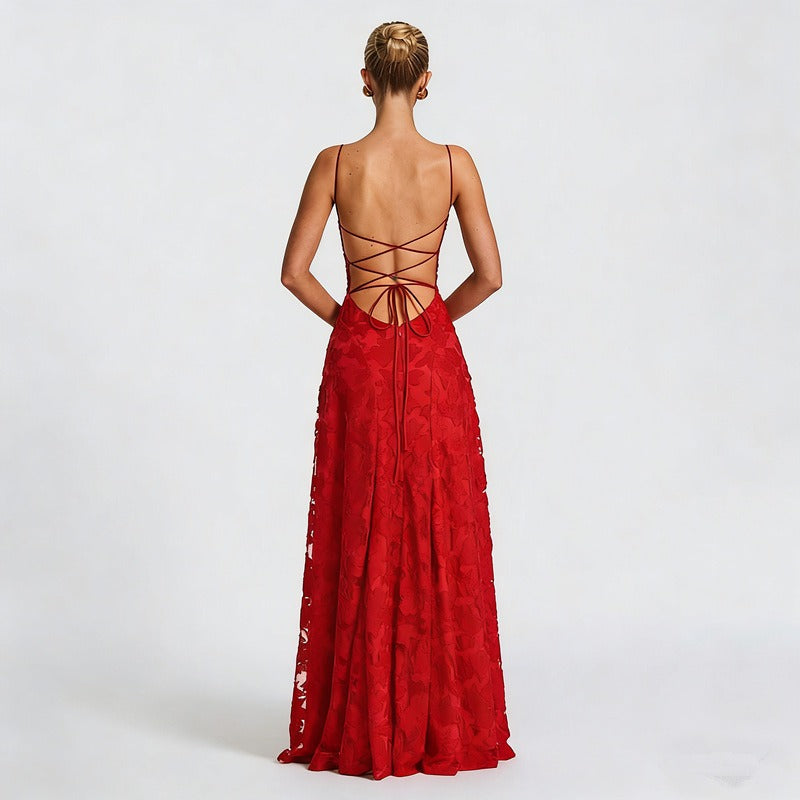 SOFIA | Elegantes Spitzen-Maxi-Kleid