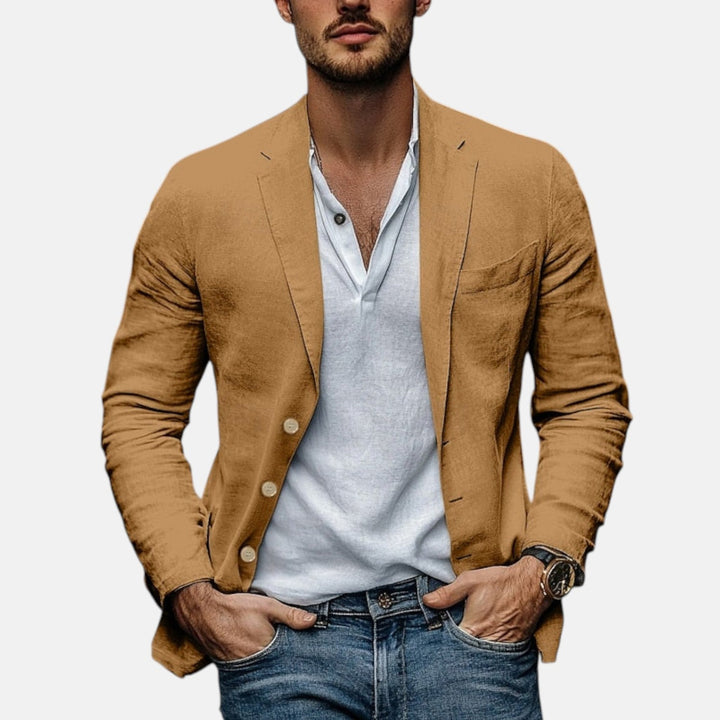 Lorenzio™ | Stilvoller Sommerblazer aus luftigem Leinen