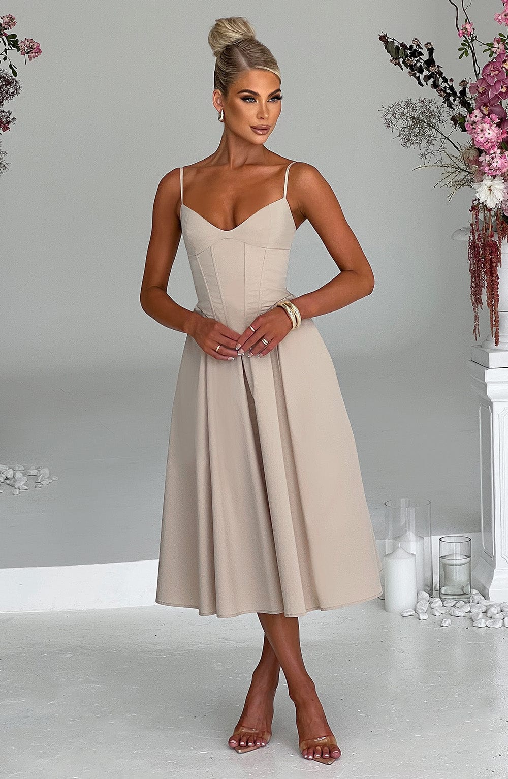 MAILEEN | Elegantes Midi-Kleid im Korsett-Stil