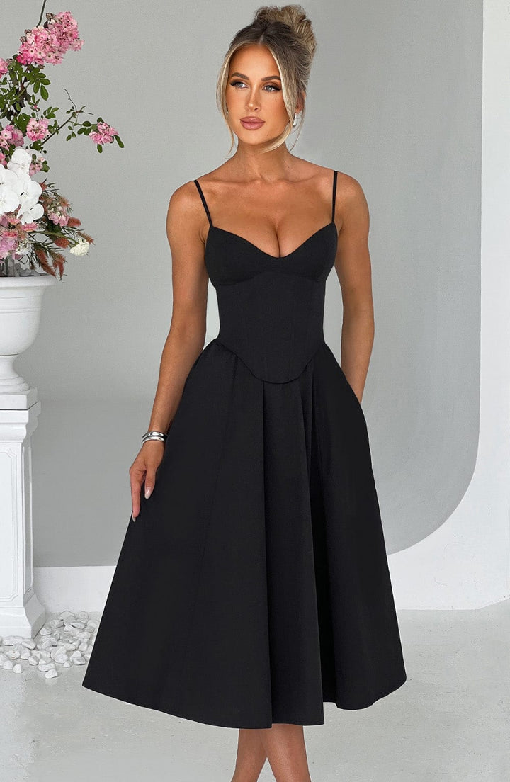 MAILEEN | Elegantes Midi-Kleid im Korsett-Stil
